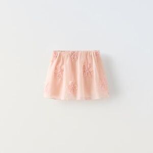 Zara Pink Floral Skirt 4T